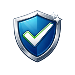 Modern shield with checkmark icon (1)
